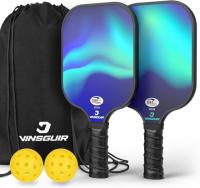 Fiberglass Pickleball Paddles with 2 Pickleballs