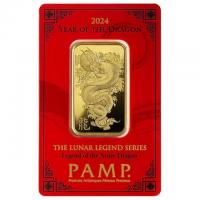 Gold Bar PAMP Lunar Legends Azure Dragon 1oz