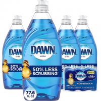 Dawn Ultra Dish Soaps 4 Pack + 2 Sponges