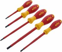 Wiha 32059 5 Piece Insulated SoftFinish Slotted Philips Screwdriver