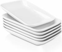 Rectangular Ceramic Plates 6 Pack