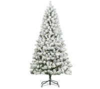 6.5ft Pre-Lit Flocked Frisco Pine Artificial Christmas Tree