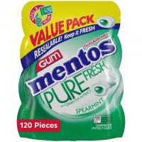 Mentos Pure Fresh Spearmint Xylitol Gum 120 Pack