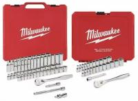 Milwaukee Drive SAE Metric Ratchet Socket Mechanics Tool Set