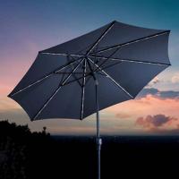 Sunvilla 10ft Round Solar LED Market Umbrella