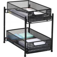 Mind Reader 2-Tier Heavy Duty Mesh Storage Baskets Organizer