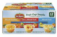 Del Monte Fruit Cups No Sugar Added Variety 12 Pack