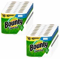 32 Bounty Quick-Size Family Paper Towels with Credit