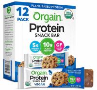 Orgain Organic Plant Based Protein Bar Chocolate Chip 12 Pack