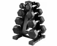 BalanceFrom 100lbs Rubber Coated Hex Dumbbell Weight Set
