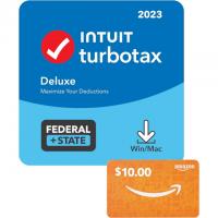 TurboTax Deluxe and State 2023 with Gift Card