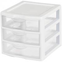 Sterilite 3-Drawer Desktop Storage Unit