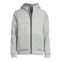 Reebok Mens Mixed Media Puffer Jacket with Hood