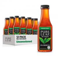 Pure Leaf Iced Tea, Unsweetened Real Brewed Tea 12 Pack