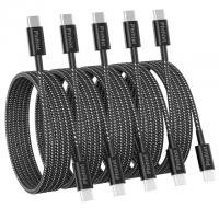 USB-C to USB-C 6ft 60w Charging Cables 5 Pack