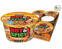 Nissin Hot and Spicy Ramen Microwaveable Soup Bowl 6 Pack