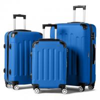 Zimtown Hardside Lightweight Spinner Dark Blue 3 Piece Luggage Set