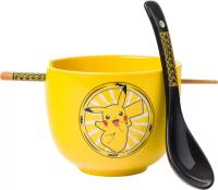 Pokemon Pikachu Silver Buffalo Electric Ceramic Ramen Noodle Rice Bowl