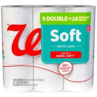 Walgreens Soft Bath Tissue Toilet Paper Double Rolls 9 Pack