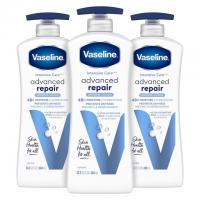 Vaseline Intensive Care Unscented Advanced Repair Body Lotion 3 Pack