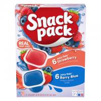 Snack Pack Strawberry and Berry Blue Flavored Juicy Gels