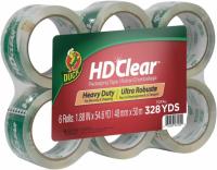 Duck HD Clear Heavy Duty Packaging Tape Refill 6 Pack