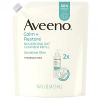 Aveeno Calm + Restore Nourishing Oat Facial Cleanser Refill 2 Pack