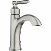 Moen Halle Brushed Nickel One-Handle Single Hole Bathroom Sink Faucet