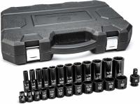 Gearwrench 25-Piece 3/8 Drive 6 Pt SAE Impact Socket Set