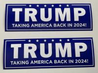 Trump 2024 Bumper Stickers 2 Pack