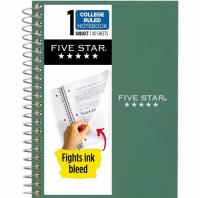 Five Star Spiral College Ruled​ Notebook