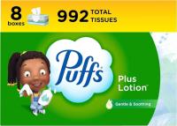 Puffs Facial Tissue Family Box Size Plus Lotion 8 Pack