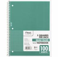 Mead Graph Ruled Spiral Notebook