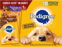 Pedigree Choice Cuts In Gravy Adult Soft Wet Dog Food 18 Pack