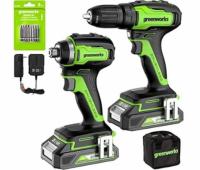 Greenworks 24V Drill Impact Driver Combo Kit