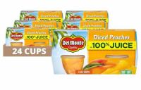 Del Monte Diced Peaches Fruit Cups 24 Pack