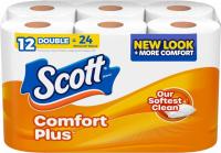 Scott ComfortPlus 1-Ply Roll Toilet Paper