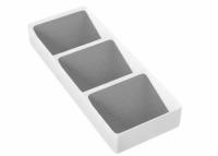 Lavish Home 3-Tiered Nonslip White Drawer Organizer