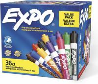 Expo Chisel Tip Dry Erase Markers 36 Pack