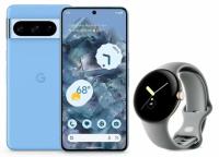 Google Pixel 8 Pro Smartphone with Pixel Watch