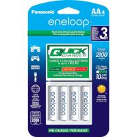 Eneloop Panasonic 4 AA Rechargeable Batteries with Charger