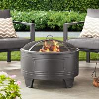 Better Homes and Gardens 26in Damon Deep Bowl Wood Burning Steel Fire Pit