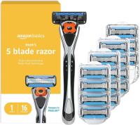 Amazon Basics 5-Blade MotionSphere Razor with 16 Cartridges