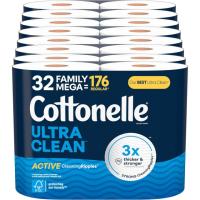 Cottonelle Ultra Clean Toilet Paper 32 Mega Rolls