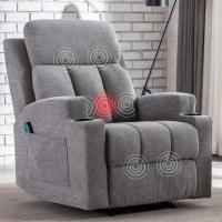 ANJ Light Grey Recliner Chair for Home Theater