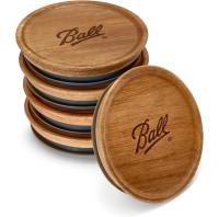 Ball Jar Wide Mouth Wooden Storage Lids