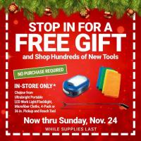 Free Harbor Freight Gift Until November 24th