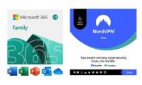 Microsoft 365 Family 15 Month Subscription with NordVPN