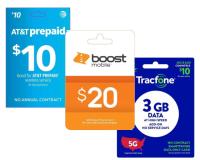 Verizon or ATT or Boost Mobile or Cricket or Total Wireless Prepaid Refill