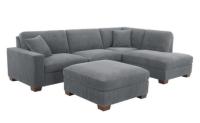 Thomasville Artesia Corduroy Fabric Sectional Sofa